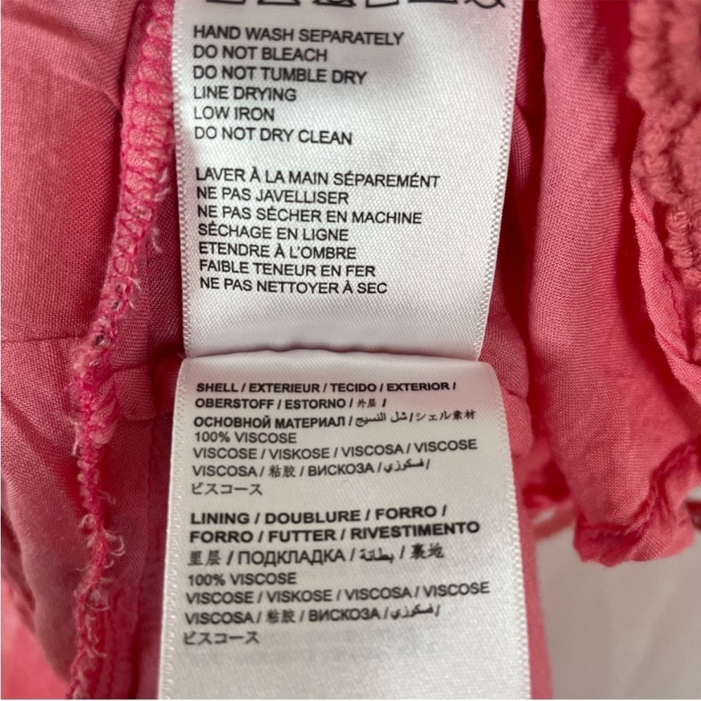 FARM Rio Pink Red Floral Ruffle Square-Neck Blouse - Picture 12 of 15